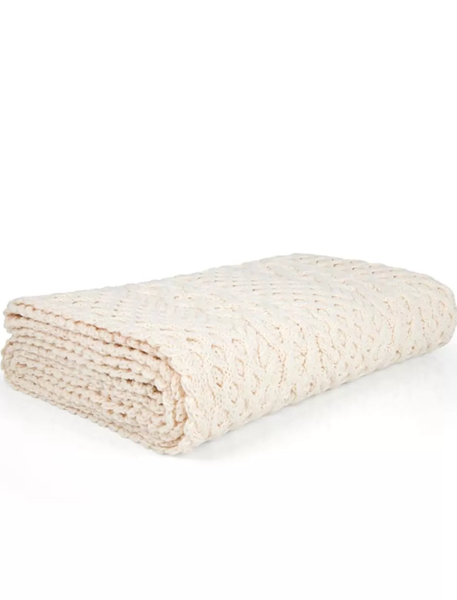 Knitted Wool Throws<Glenaran Wool Cashmere Aran Throw